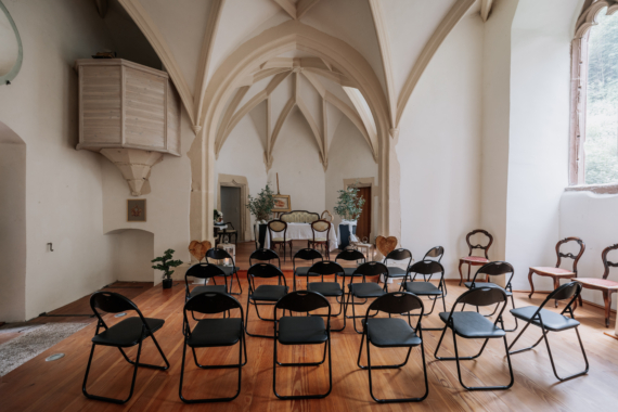 Schlosskapelle Netzrippengewölbe gotisch - Schloss Schwandorf